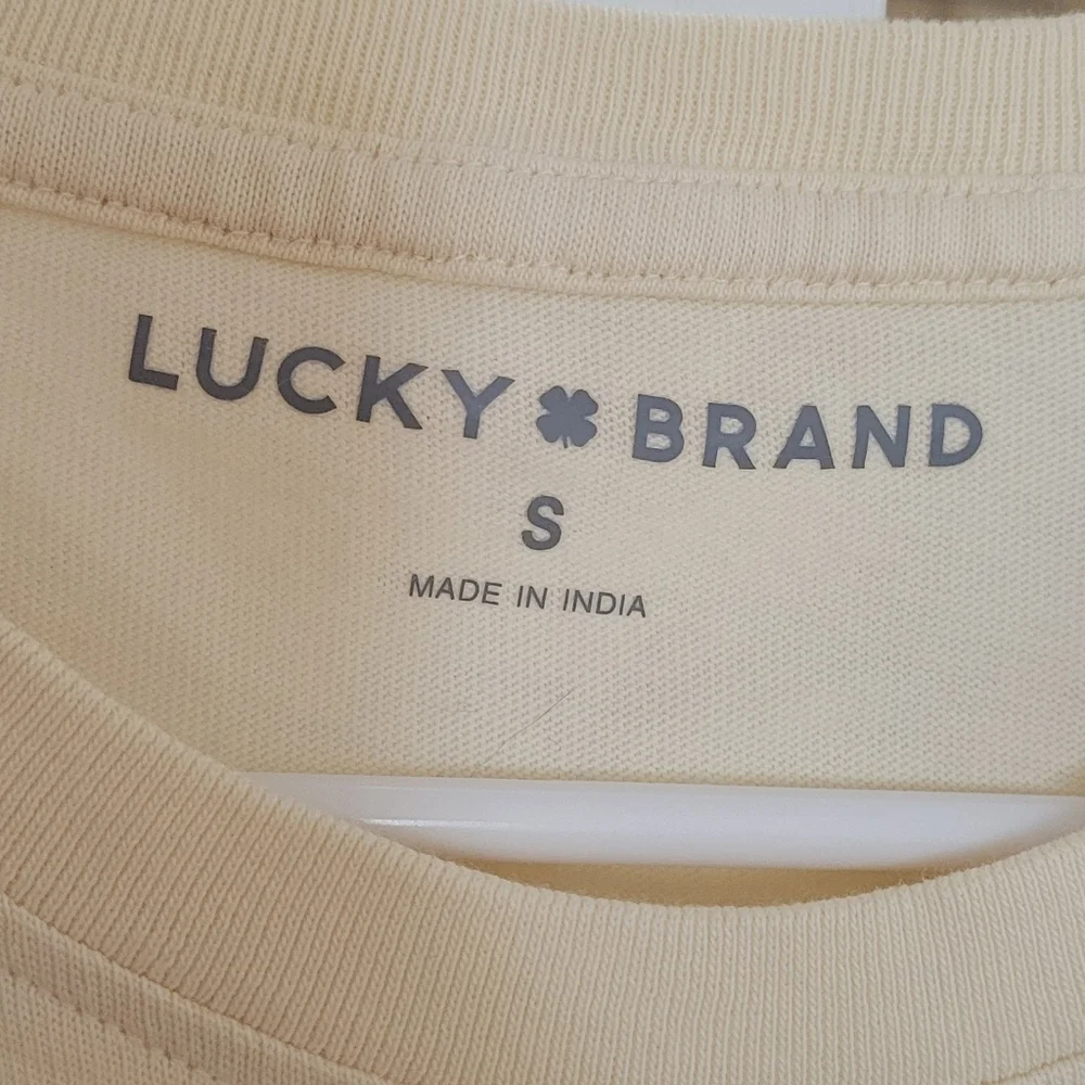 LUCKY BRAND Cotton Graphic Tee Size Small - Picture 4 of 7